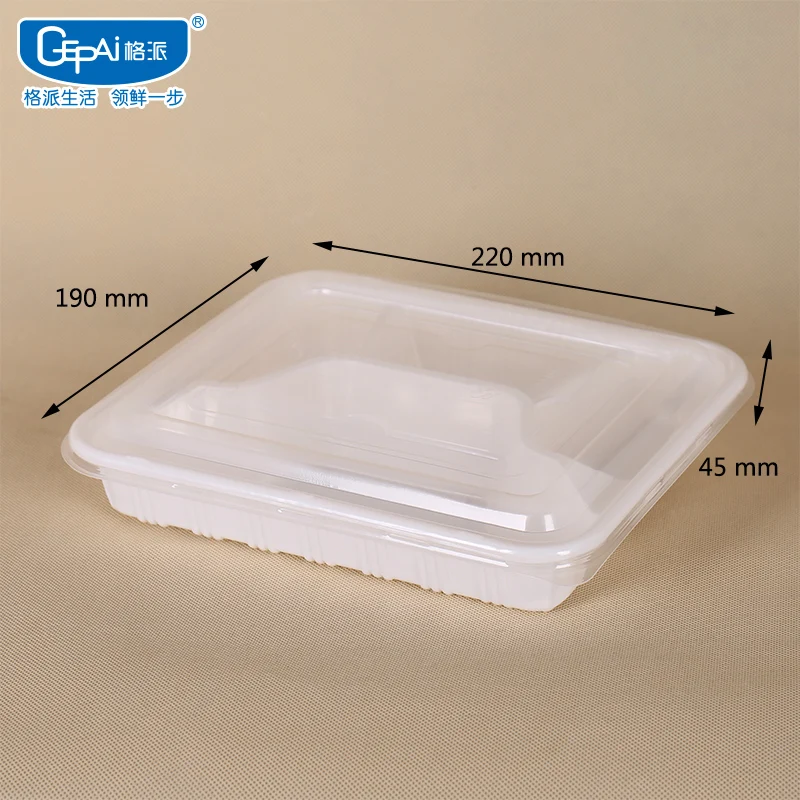 Eco-Friendly Disposable Microwave Degradable Plastic Food Containers 5kg Load Capacity for Hot Food Storage