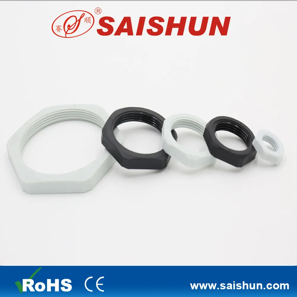 Customized Factory White Black Nylon Cable Gland M18 Lock Nut
