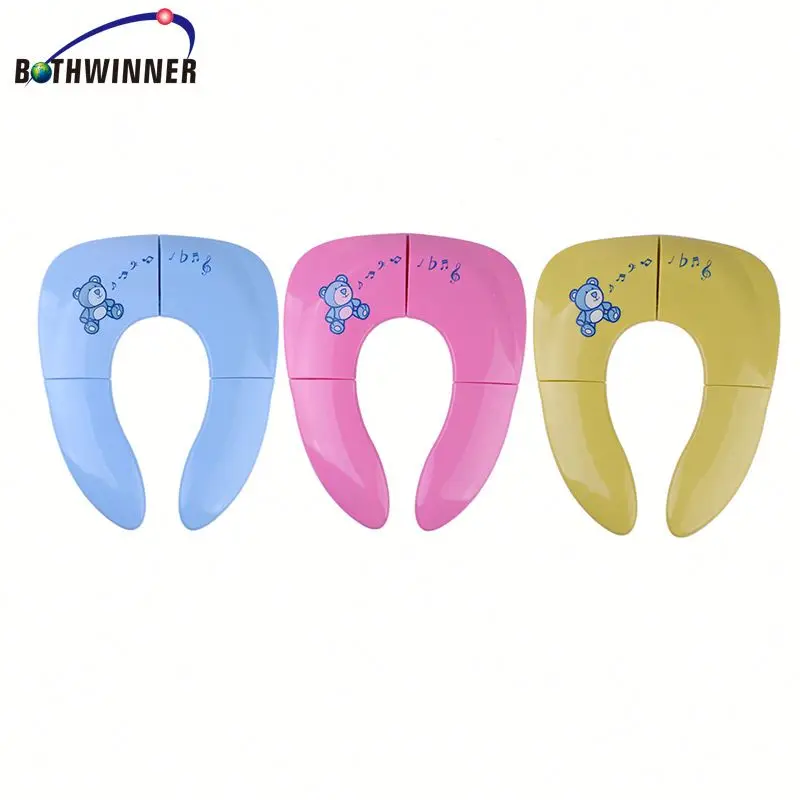 Travel Folding Silicone Portable Potty Non Slip Silicone Pads Training Toilet Seat Cover Liner