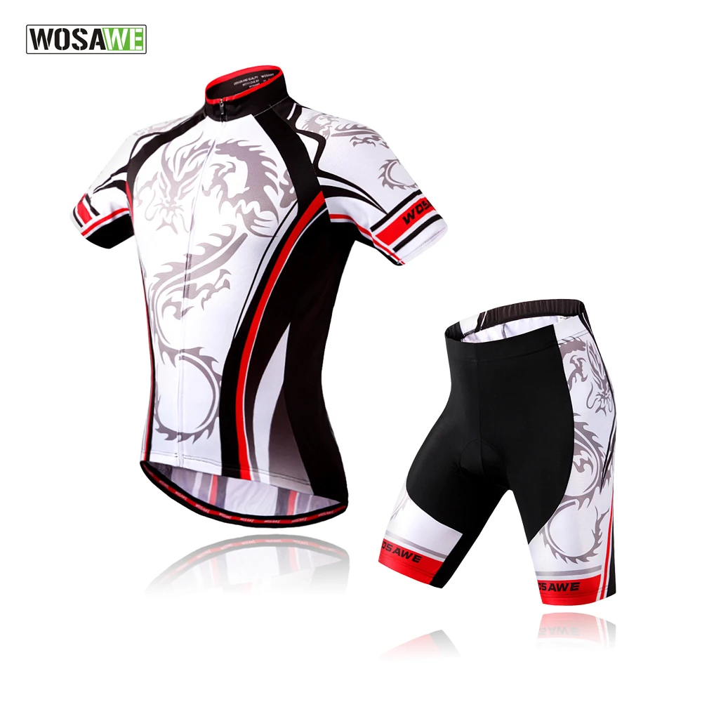 Custom Cycling Set Sport Jersey Shorts Set Men Coolmax Short Sleeve Outdoor Summer Sportswear Sublimation Print Unisex