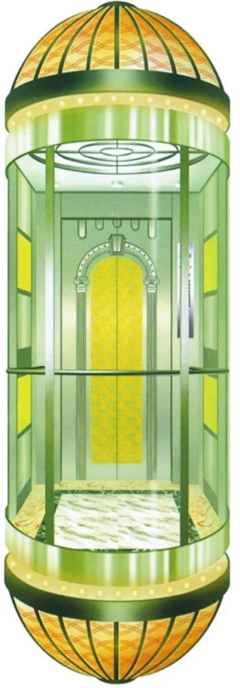 China manufacturer Commercial Passenger Glass Round Elevator