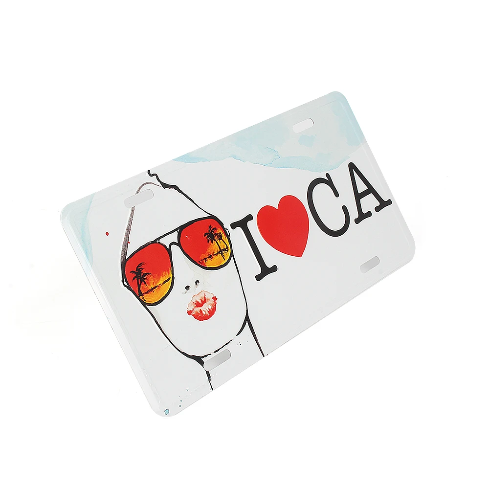 High quality make your own logo Custom Metal Car License Plate number licene plate japanese license plate for auto accessories