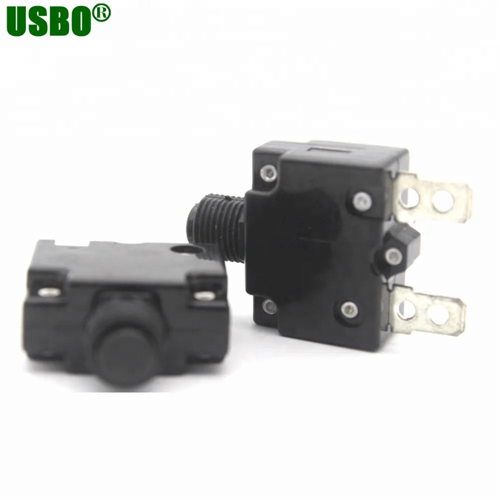 Черный сбрасываемый автоматический выключатель для защиты от перегрузки 15 А 250 В