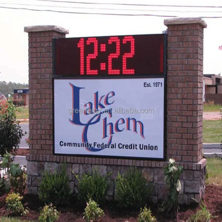 Outdoor Led Clock /time/date /temperature Sign led sports timer display
