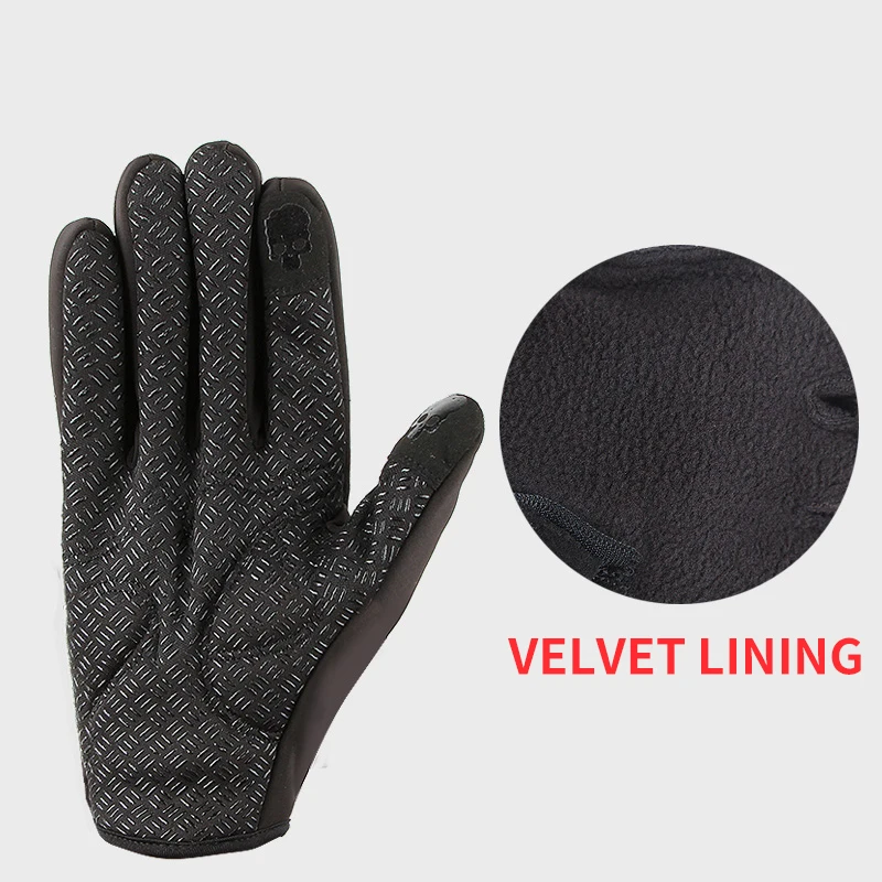 custom winter outdoor sports full finger cycling gloves