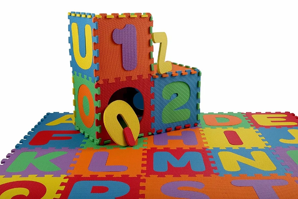 
red blue green yellow color baby Puzzle Jigsaw Gym Mat letter fruit eva puzzle mat 