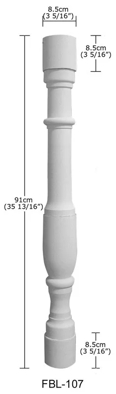 Polyurethane high-grade building decoration New modern design pu balcony hand rails