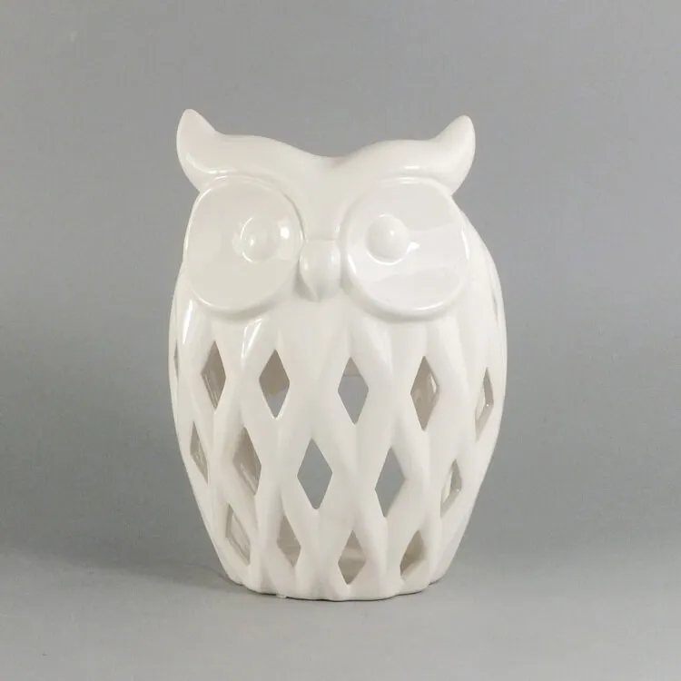 Fragrance Ceramic Owl Shape Candle Warmer Wholesale Supplier