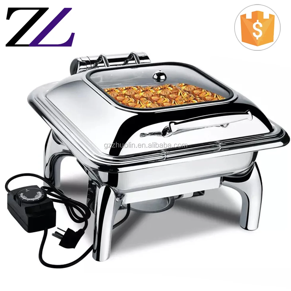 Оборудование для демонстрации буфета подогревающий поднос пищевых серверов стеклянная крышка электрический сервис подогреватель набор кейтеринга/буфетные