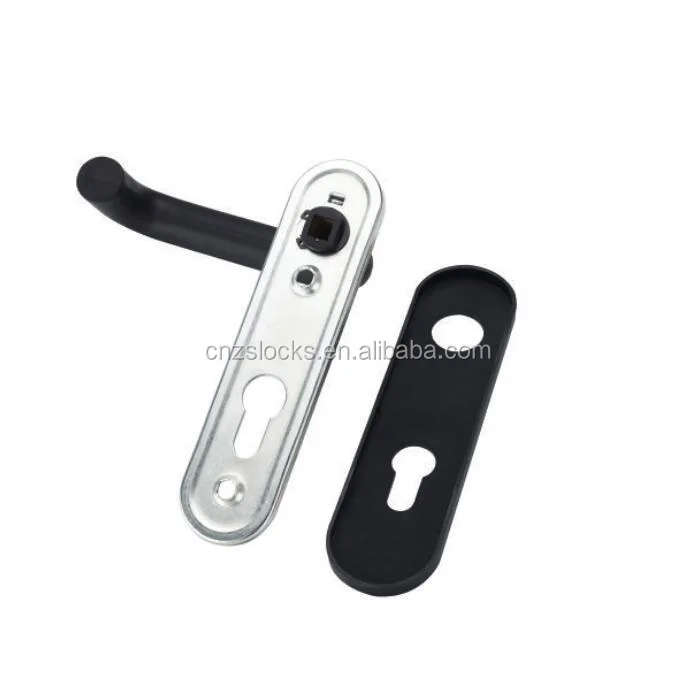 [S100-203] fire door black plastic doorknob handles