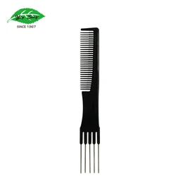 Barber Trimming Hair Dresser Spike Styling Flipside Pin Pick Teasing comb with metal teeth pronged tail