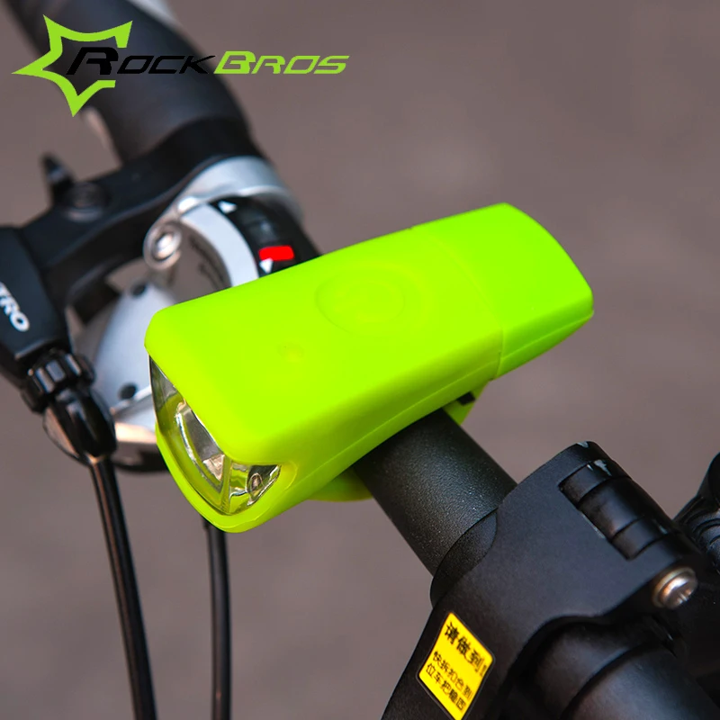 ROCKBROS USB аккумуляторная силикагель велосипедов передний свет водонепроницаемый велосипед ночной езды велоспорт безопасный