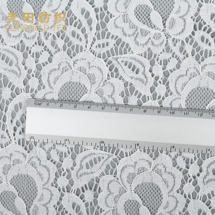 newest design 10 years experience factory manufacturer 3d bridal stretch lace fabric