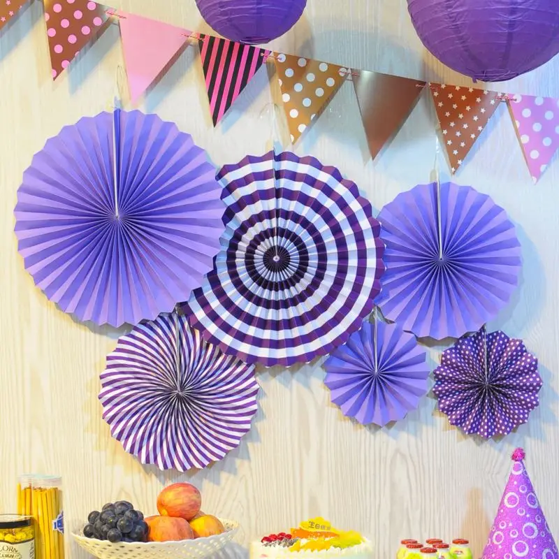 
2018 New Party Favors Banner Paper Fan Balloons Baby Shower Decorations 