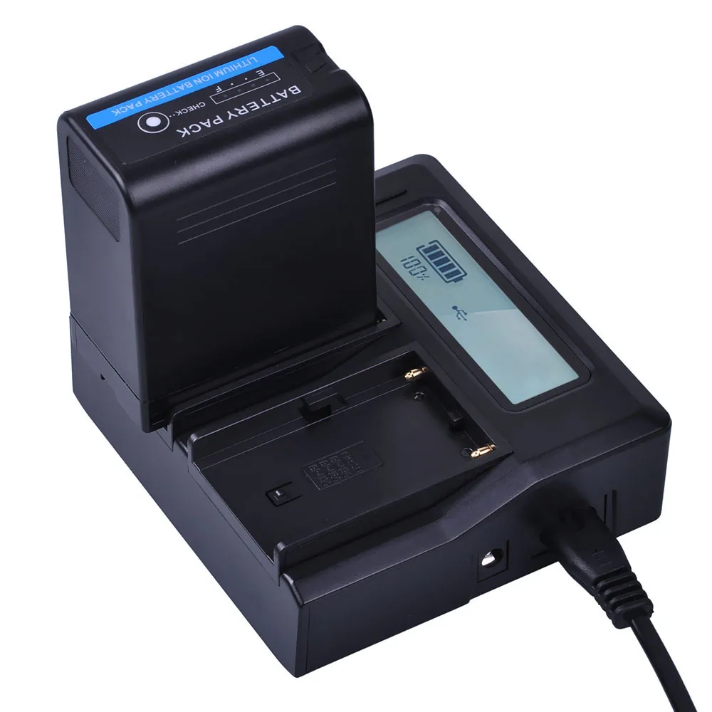 Горячая Распродажа LCD Двухканальное зарядное устройство для Sony BP-U30/ BP-U60/ BP-U65/BP-U90 Аккумулятор видеокамеры