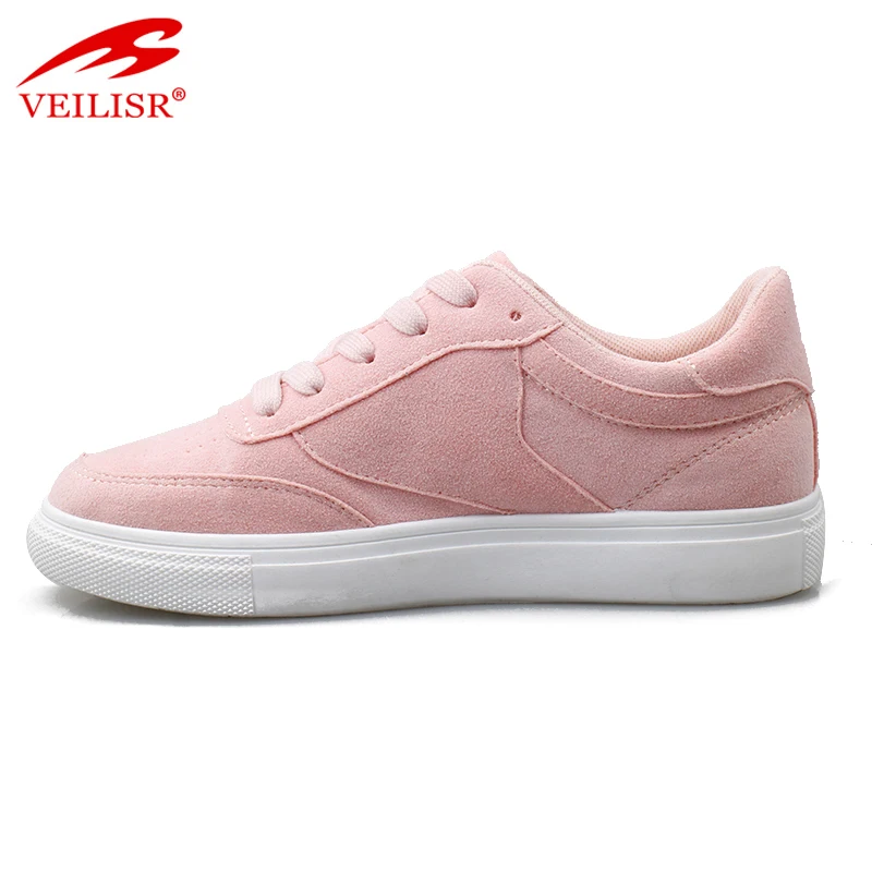Most Popular Faux Suede Ladies Casual Shoes Women Fashion Sneakers