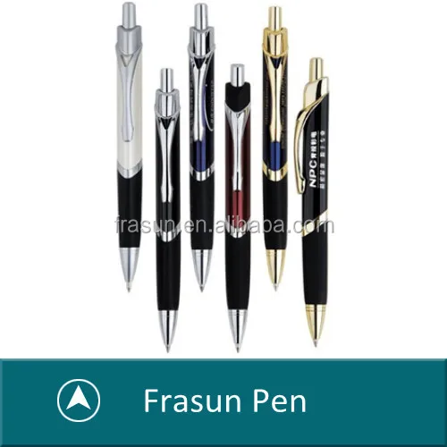 Super Classical Brass Click Metal Gift Pen, Rubber Grip Triangle Ball Pen