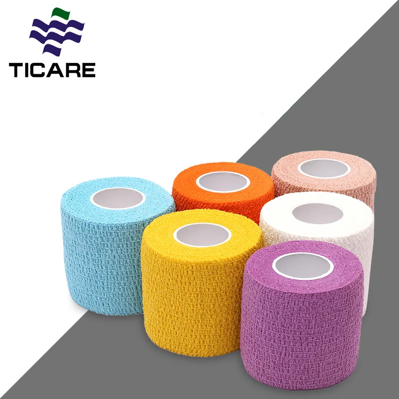 Disposable Self Adhesive Cohesive Elastic Bandage With colorful For Sport and Patient