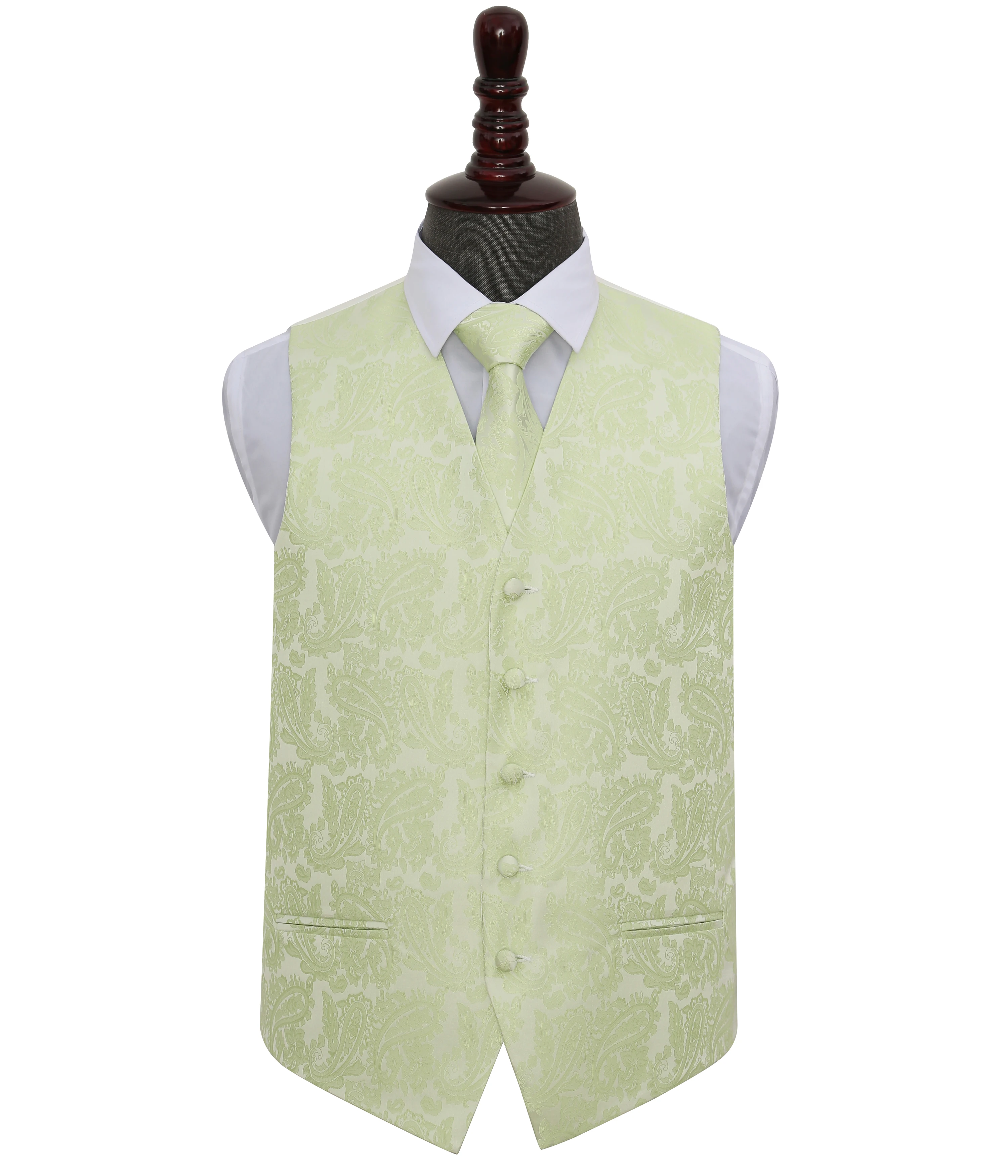 Hot Sale Cheap Price Pink Paisley Lightweight Men Vest and Waistcoat Formal