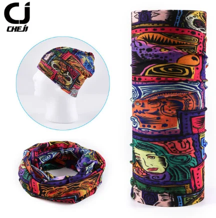 
CHEJI Custom Balaclava Hat Men Women Cycling Caps Face Mask Outdoor Bike Bandanas Thermal Skull Caps 