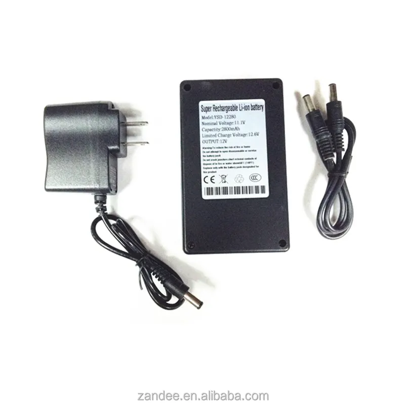 High quality rechargeable 12V 2800mah li-ion lithium polymer Battery power bank for LED Strips CCTV Camera