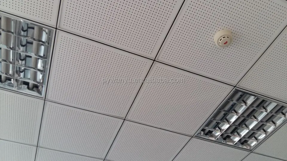 Perforated pvc gypsum ceiling tile/Acoustic gypsum ceiling tile