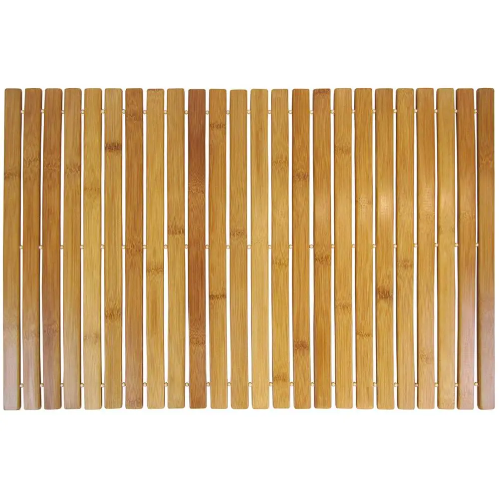 
Wholesale shower floor mat Foldable Roll Up NonSlip Bamboo Bath Mat 