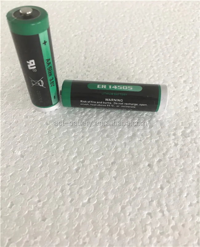 
high capacity 3.6V AA size LS14500 lithium non rechargeable battery ER14505 2700mAh 