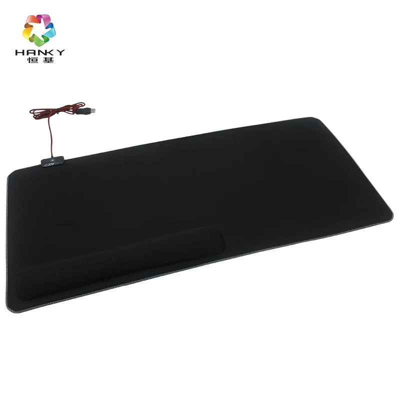 manufactural hotsale new arrival branded extend mouse pad gamer slow rebound keyboard wrist mouse pad rgb