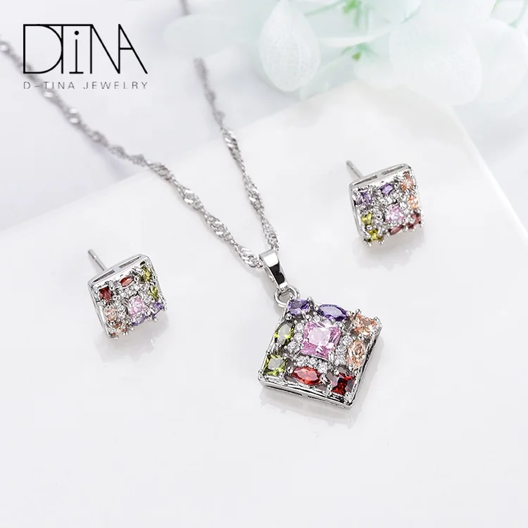 DTINA Moroccan Luxury Dubai Gold Cubic Zirconia Rhinestone Jewelry Packaging Sets