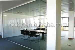 SELL 4mm 5mm 6mm high quality best factory tempered glass wall meeting room