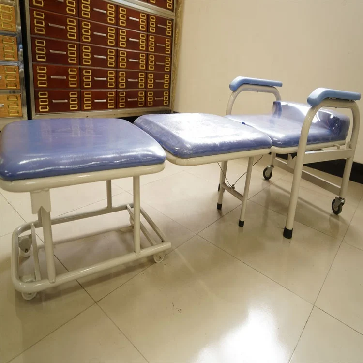 Stainless Steel Medical Hospital Furniture Foldaway Bed Chair for Patient
