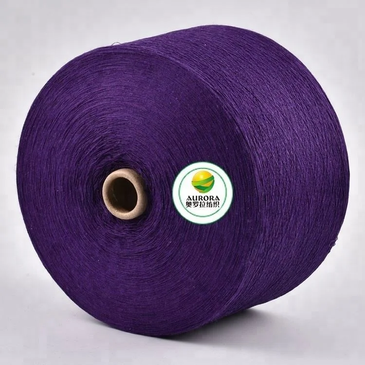 Wholesale regenerated cotton sock yarn open end yarn for knitting machine dyed sock yarn