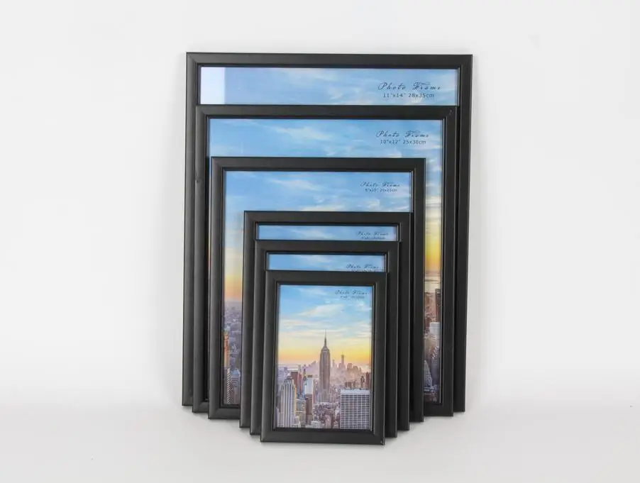 
3 D Shadow Box Black Dark Photo frame Picture Frames Set Wall Gallery Collage Frames with Hanging Template 