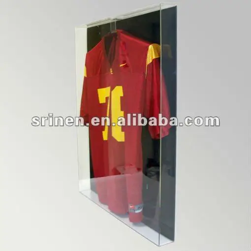 elegant acrylic clear jersey display case/lucite plexiglass jersey display case/perspex lockable jersey display DA-1001