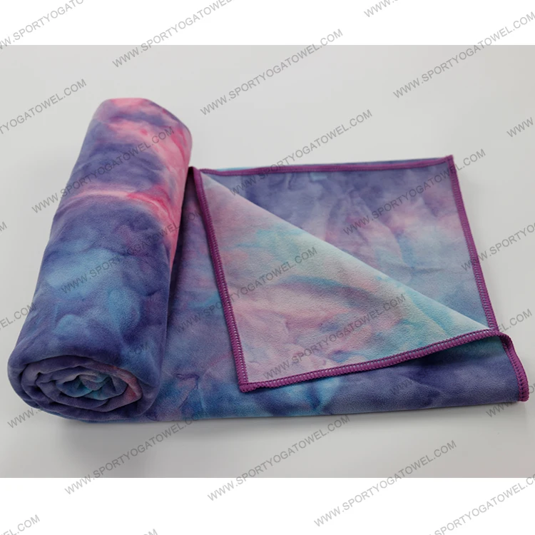 
Latest fashion suede tie dye non slip yoga mat for hot yoga equipment 
