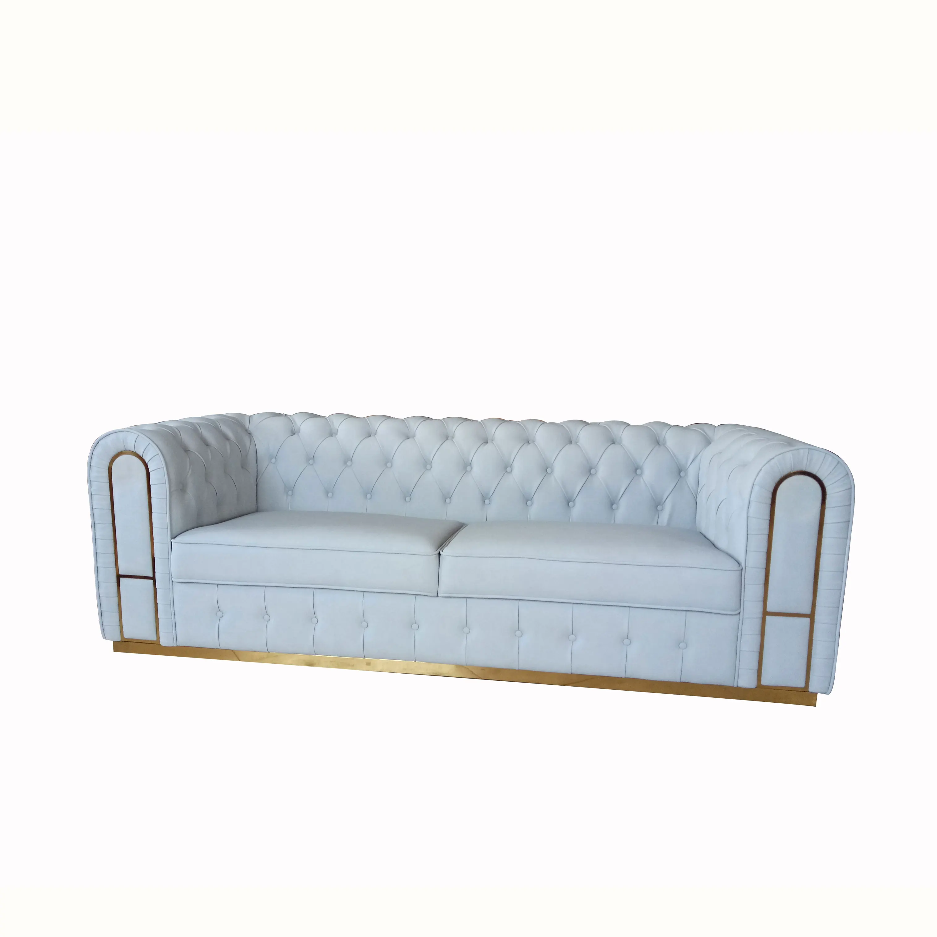 Italy home furniture leather sofa/living room furniture 3 seat chesterfield  sofa set