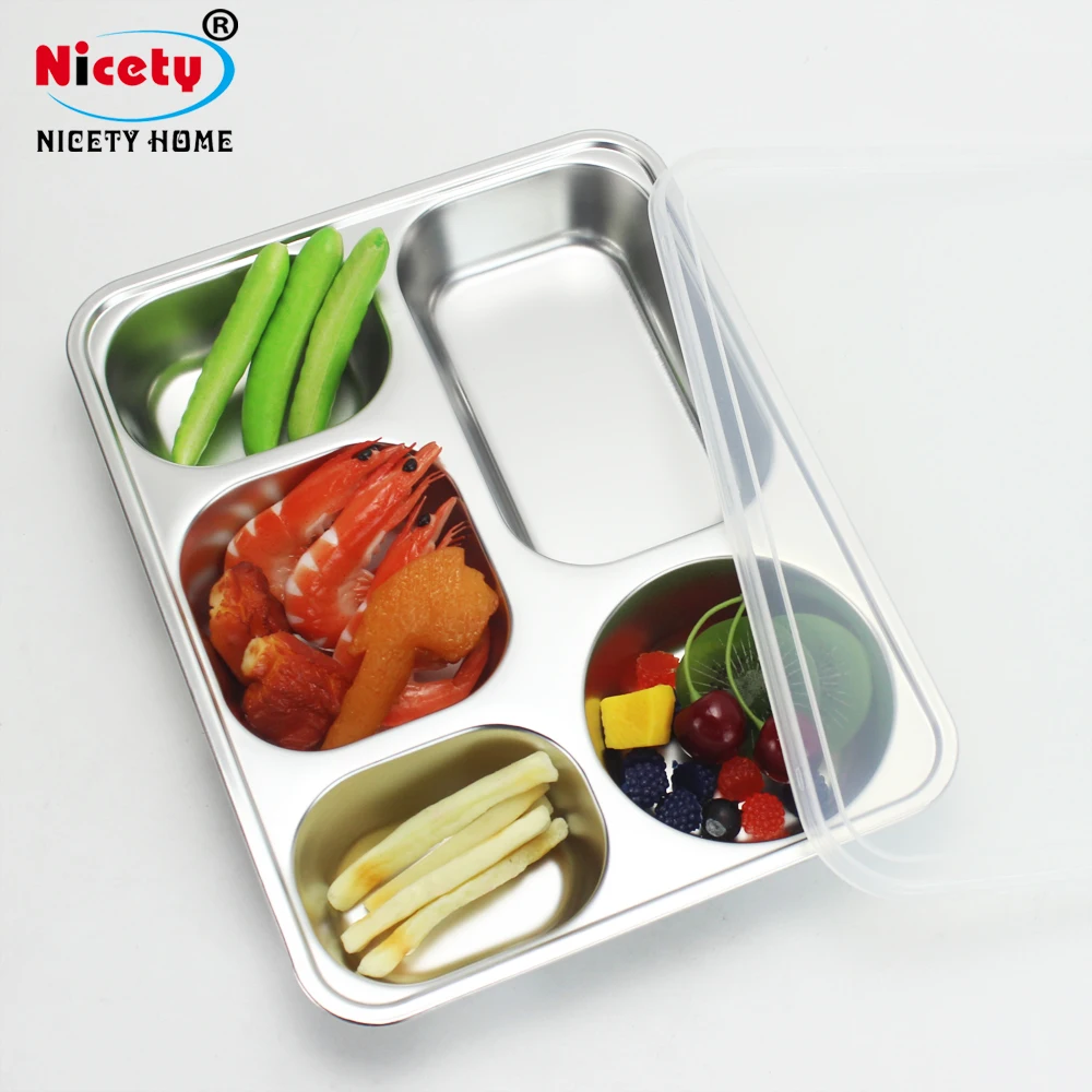 wholesale dishes stainless steel tray school lunch tray metal food tray