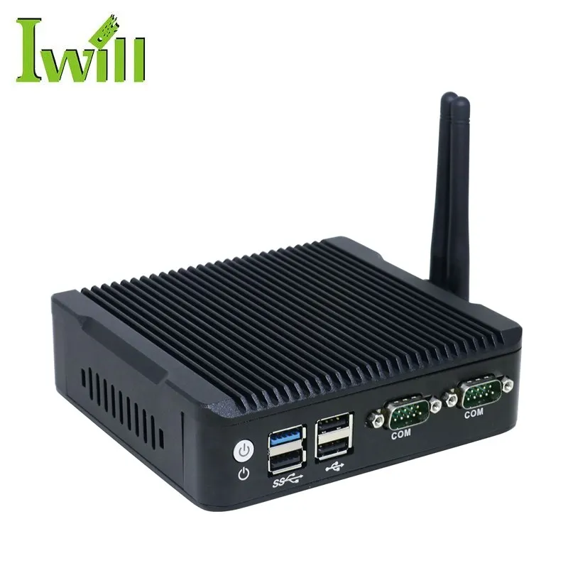 Micro linux nano computer N3 J1900 fanless barebone system 2 lan mini pc dual nic