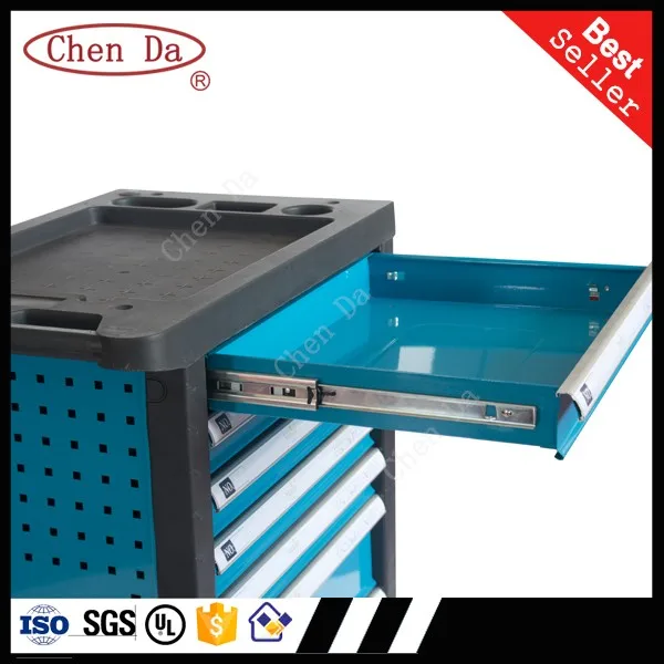 red heavy duty tool box with 7 drawers for hand tools hardware storage