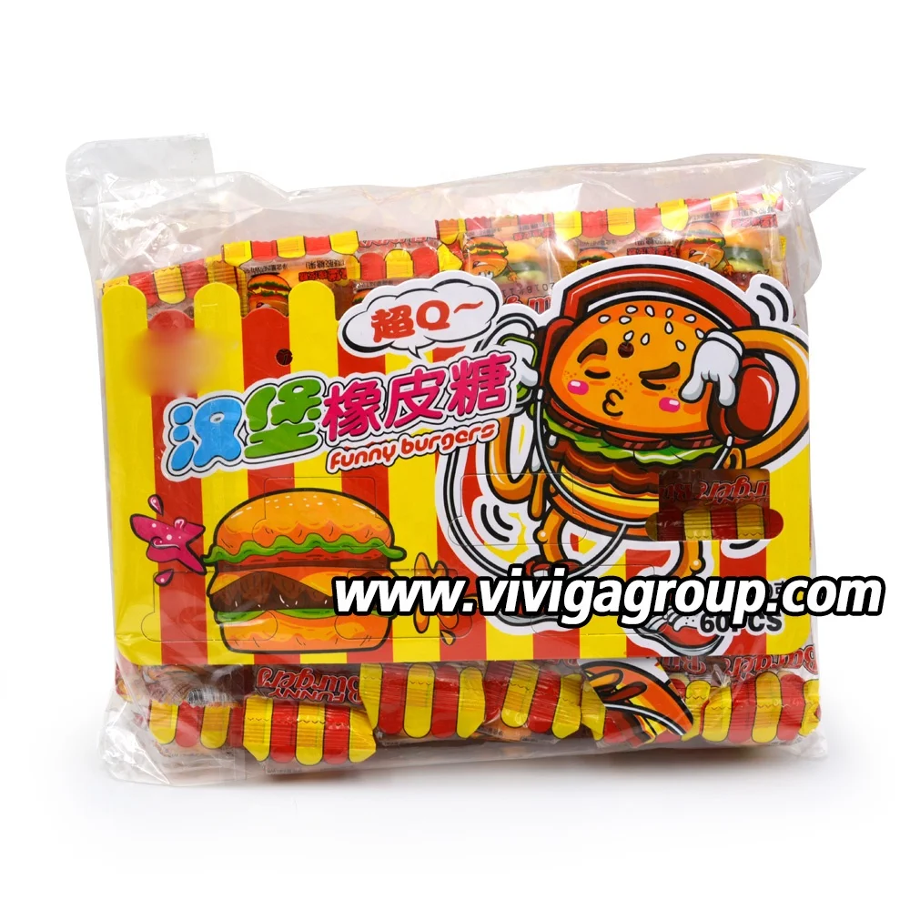 Customized wholesale private label halal burger jelly gummy candy