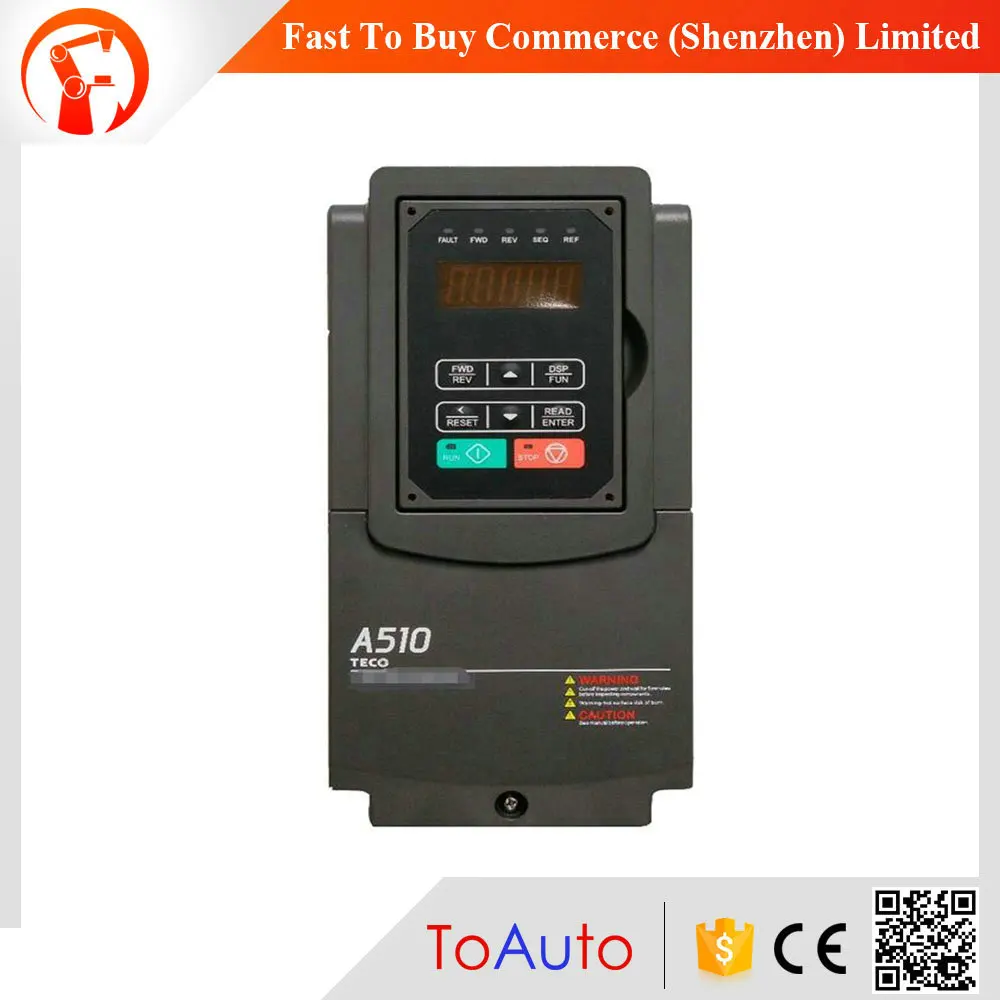 
A510-4050-H3 Teco A510 37KW 50HP 400Hz 3Ph 380V ac motor speed controller 