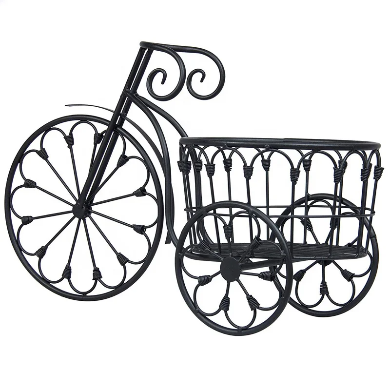 Hot Sale Bicycle Home Garden Decor Iron Plant Stand