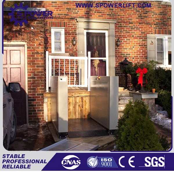 Гидравлический вертикальный инвалидной коляске с подъемной платформой для людей с ограниченными возможностями
