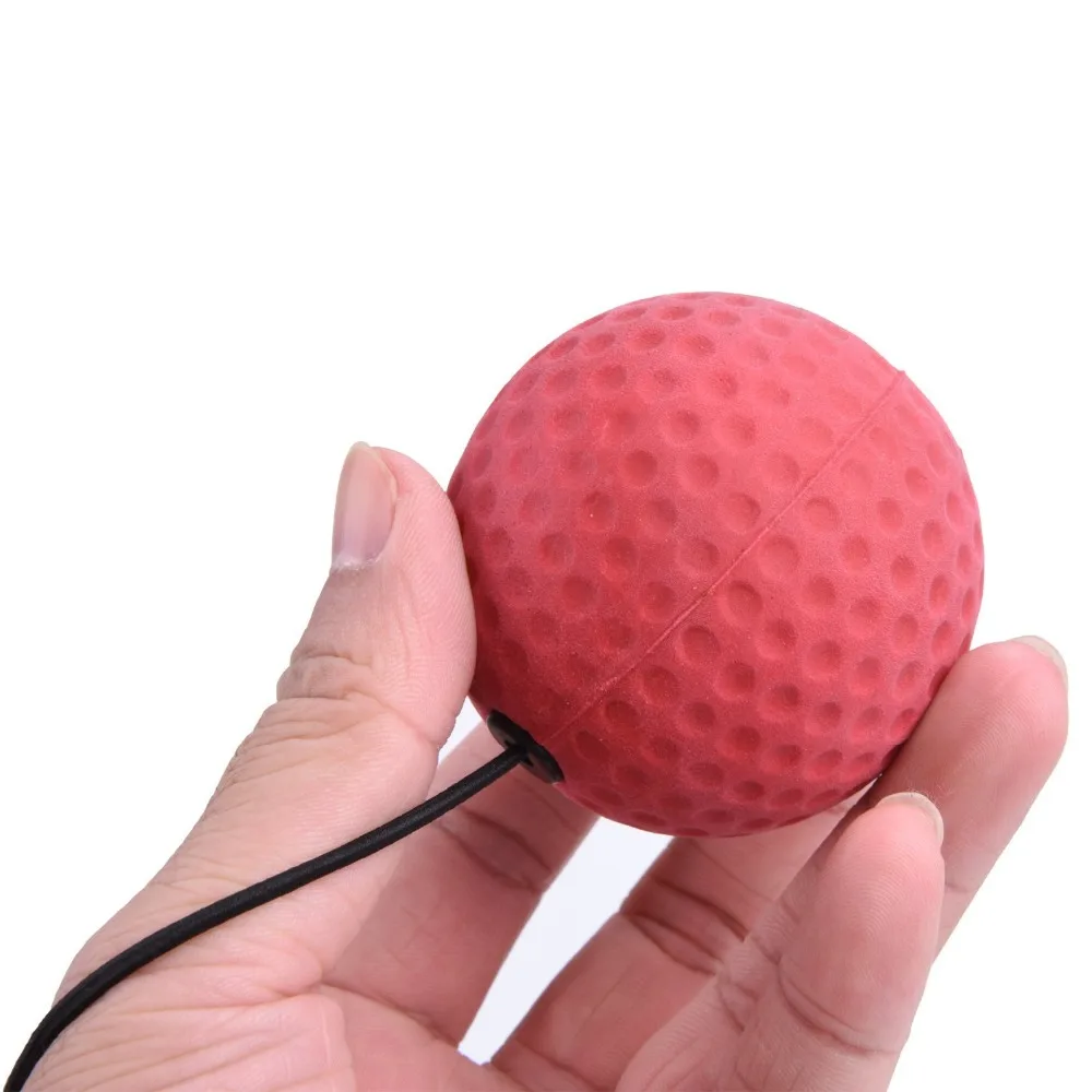 Hot Sell PU Soft Reflex Ball Rubber hard ball 3 pcs kit Fitness Boxing trainer Speed Ball With Head Band