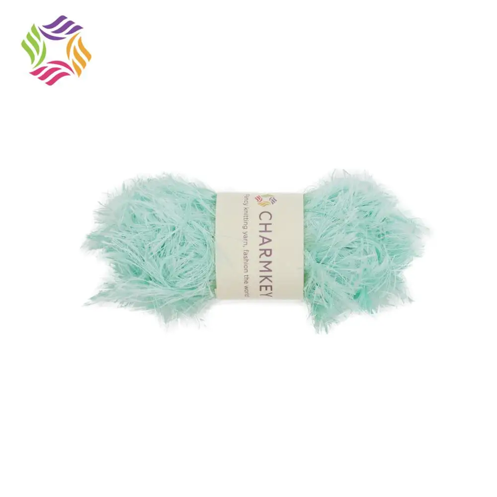 New purple Soft Fluffy Hairy Warm hand Knitted eyelash yarn