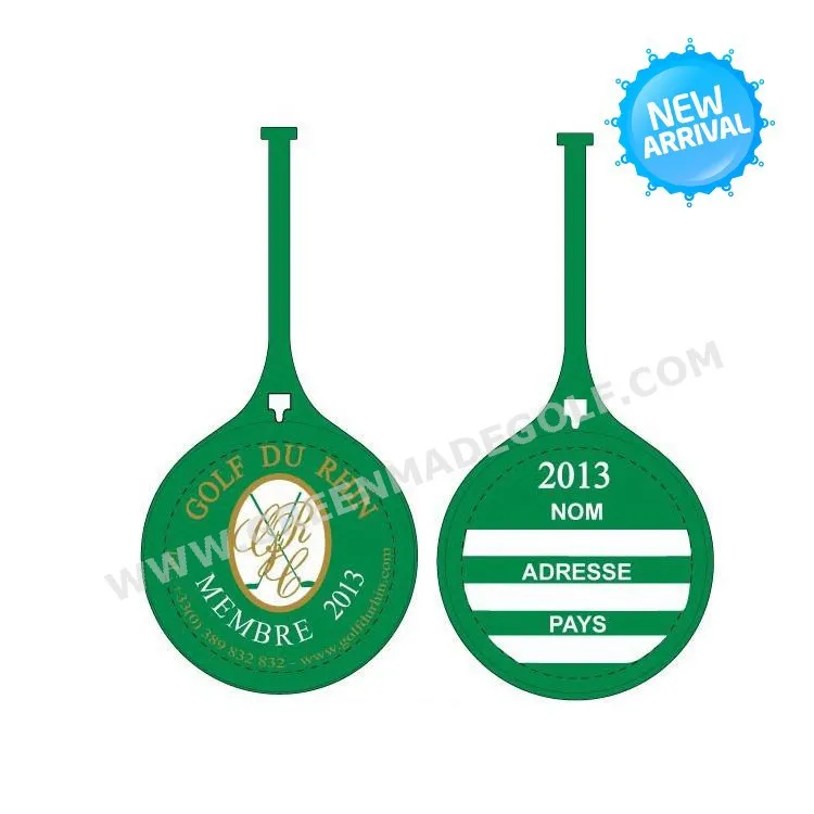 Round and Square PVC Luggage Tag blank Golf bag tag