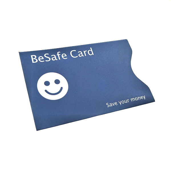 Custom Paper Credit Card Holder RFID Blocking Plastic Credit Card Sleeves For Wallets