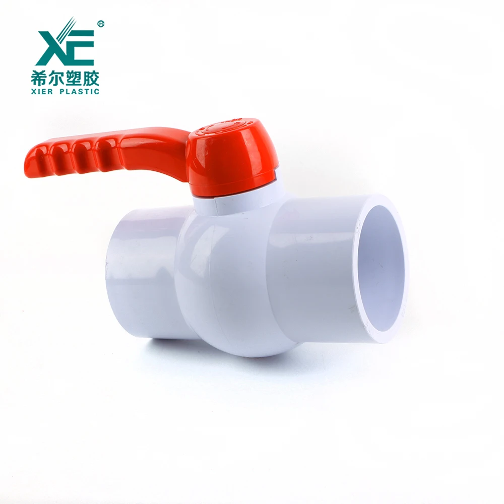 Бесплатный образец, стандартный пластиковый шаровой кран нормального давления 1/2 -4 дюйма из ПВХ с длинной ручкой