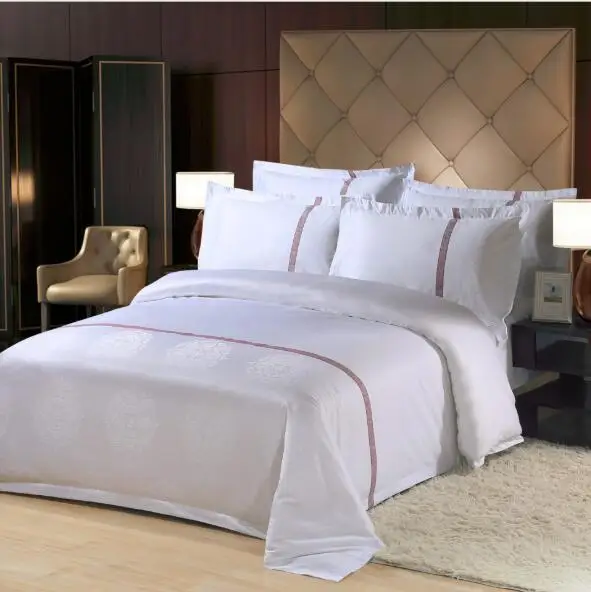 Wholesale Luxury 5 star 100% Cotton 60s Jacquard Hotel Linen Bedding Set